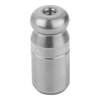 KIPP Aufnahmebolzen Innengewinde einseitig Gr.1 C=14 A=14 G=M04 Form A mit Kugelansatz