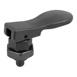 KIPP Axe de blocage avec poignée excentrique M20x1,5 D10 court Gr.4