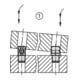 KIPP Axe de fixation fileté intérieur unilatéral Gr.1 C=50 I=50 G=M06 Forme A avec bille