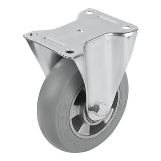 KIPP Bockrolle 200mm Gummi mit Weichgummireifen