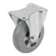 KIPP Bockrolle D160x50mm Gummi Weichgummireifen ohne Feststellsystem kom.