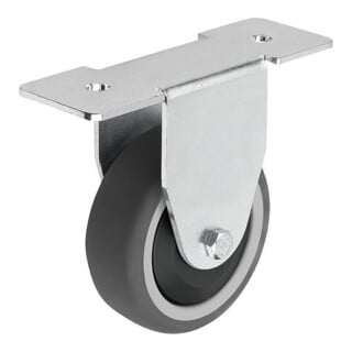 KIPP Bockrolle ohne Feststellsystem Form A Ø 100 x 32mm Polyurethan elektrisch