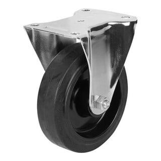 KIPP Bockrolle ohne Feststellsystem Ø 160 x 50 mm Gummi Stahl