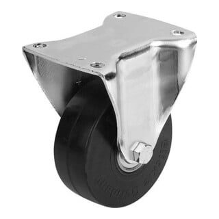 KIPP Bockrolle ohne Feststellsystem Stahl Gummi Ø 125 B 50