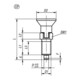 KIPP Borgpen M10x1 Ø 5mm vorm CP met draadborging