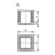 KIPP Bouchon de fermeture pour tubes carrés A=25 Forme B Polyéthylène noir