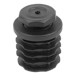 KIPP Bouchon de réglage Forme A rond Ø 25 mm polyamide noir