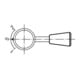KIPP Bouton conique fixe M6 25 mm Duroplast noir