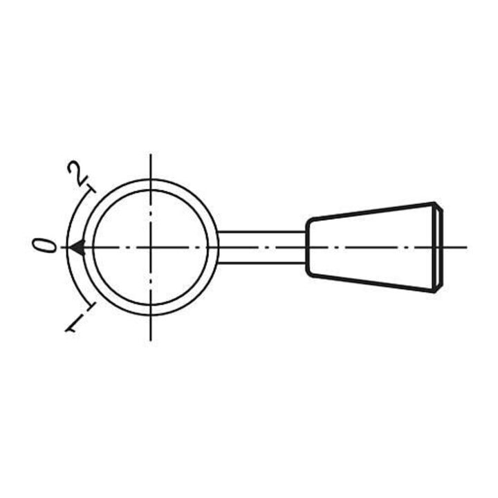 KIPP Bouton conique fixe M8 D1 25 mm Duroplast noir