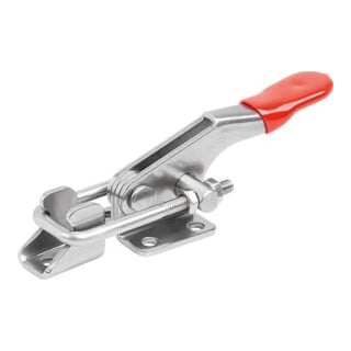 KIPP Bügelspanner horizontal Standard mit Gegenhalter Form A F1=1600 Edelstahl