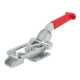 KIPP Bügelspanner horizontal Standard mit Gegenhalter Form B F1=7000 Stahl verzinkt