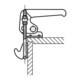 KIPP Bügelspanner vertikal mit Gegenhalter 26 x 22mm Stahl verzinkt