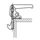 KIPP Bügelspanner vertikal mit Gegenhalter A=35 L2=34 Edelstahl blank komp. Kunststoffgriff