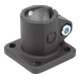 KIPP Buisverbinder met voet Type 30 aluminium zwart gepoedercoat