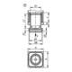 KIPP Butée de réglage Forme B carrée 35 × 60 mm polyamide