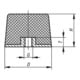 KIPP Conische rubberen buffer M12 Ø75 x 28 mm staal verzinkt elastomeer