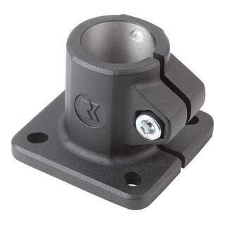 KIPP Connecteur de tube avec pied Type 18 Aluminium noir poudré