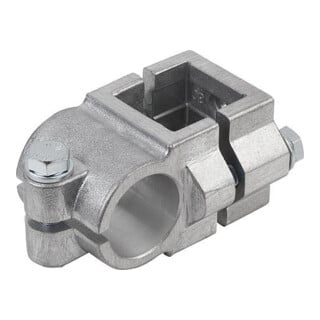 KIPP Connecteur de tube en croix en aluminium pour tubes ronds et carrés Composants en acier