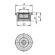 KIPP Dosenlibel met omgebogen randbehuizing 18 x 10 mm messing