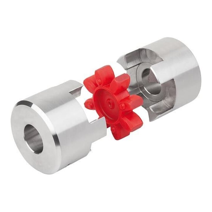 KIPP Elastomeer-klauwkoppeling Gr. 28 Ø24 x 90mm Aluminium