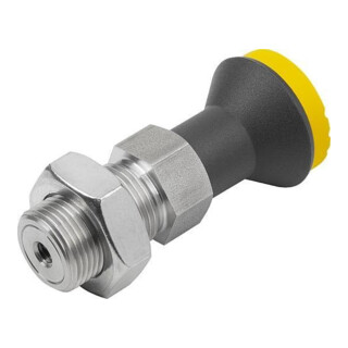 KIPP Élément de commande Bouton champignon Gr.4 Forme B sans rainure d’arrêt M20