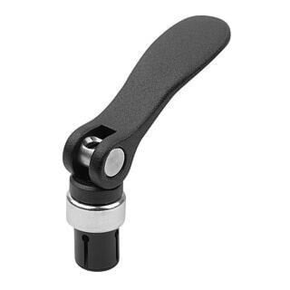 KIPP Exzenterhebel mit Spanndorn Gr. 9 Ø 10mm Aluminium schwarz Kunststoffbeschichtet