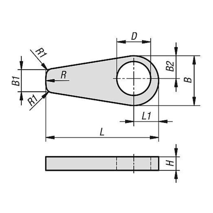 KIPP Exzenterspanner 30,1mm 100 x 10 POM weiß