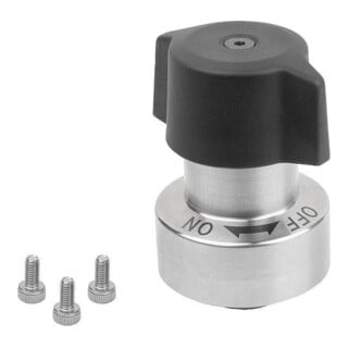 KIPP Fermeture à rotation version lourde D8 H48 acier inoxydable A2 brut