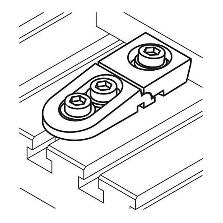 KIPP Flachspanner für T-Nut D=M16 Stahl BN=18