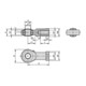 KIPP Gelenkkopf DIN ISO 12240-4 mit kugellagerung, linksgewinde, Stahl verzinkt-3