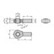 KIPP Gelenkkopf DIN ISO 12240-4 mit kugellagerung linksgewinde, Stahl verzinkt-3