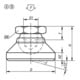KIPP Gelenkteller D1=M10 D=32 H=22 Form B Edelstahl