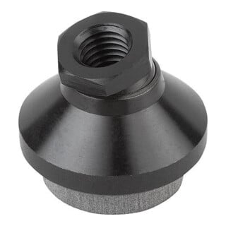 KIPP Gelenkteller D1=M20 D=60 H=50 Stahl schwingungsdämpfend