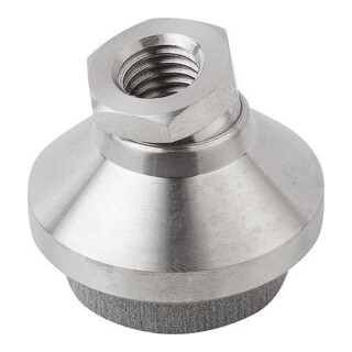 KIPP Gelenkteller schwingungsdämpfend D1=M12 D=40 H=34 Edelstahl