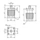 KIPP Gerätefuß höhenverstellbar für Aluminiumprofile A=30 D=30 D1=M06 H=35-50