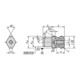 KIPP Goujon de fixation fileté interne unilatéral Gr.1 C=22 I=22 G=M05 Forme D décalée