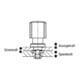 KIPP Goupille à bille 18 mm 66 mm acier inoxydable brut