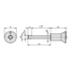 KIPP Goupille à bille avec poignée champignon 6 mm 10 mm acier inoxydable