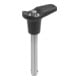 KIPP Goupille à bille avec poignée en L 12 mm 25 mm inox