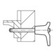 KIPP Goupille à bille avec poignée en L 6 mm 25 mm acier inoxydable 1.4542