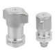KIPP Goupille à bille lourde D16 H52 acier inoxydable brut axe acier