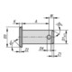 KIPP Goupille à tête Forme B trou pour goupille 12 x 20 mm acier zingué galvanisé