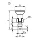 KIPP Goupille d'arrêt ECO variante courte Gr. 1 M10x1 5mm forme C