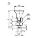 KIPP Goupille d'arrêt ECO version courte Gr.0 M6x0,75 D4mm