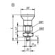 KIPP Goupille d'arrêt ECO version courte Gr. 2 D1= M10X1 D= 6 Forme B