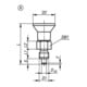 KIPP Goupille d'arrêt ECO version courte Gr. 3 D1=M12 D=8 Forme A