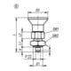 KIPP Goupille d'arrêt GR.2 M12x1,5 D6 Forme B sans rainure d'arrêt avec contre-écrou zingué