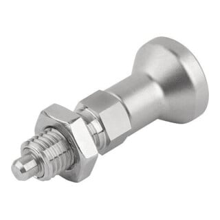 KIPP Goupille d'arrêt GR.3 M16x1,5 Ø8 Forme B Acier inoxydable avec écrou de blocage
