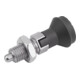 KIPP Goupille d'arrêt GR.4 D1=M20x1,5 D=10 forme D avec rainure d'arrêt écrou de blocage inox