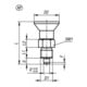KIPP Goupille d'arrêt M10x1 D5 Forme AP Sécurité de filetage Gr.1 version courte